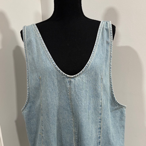 We The Free Light Blue Denim Sleeveless Romper - Picture 2 of 5